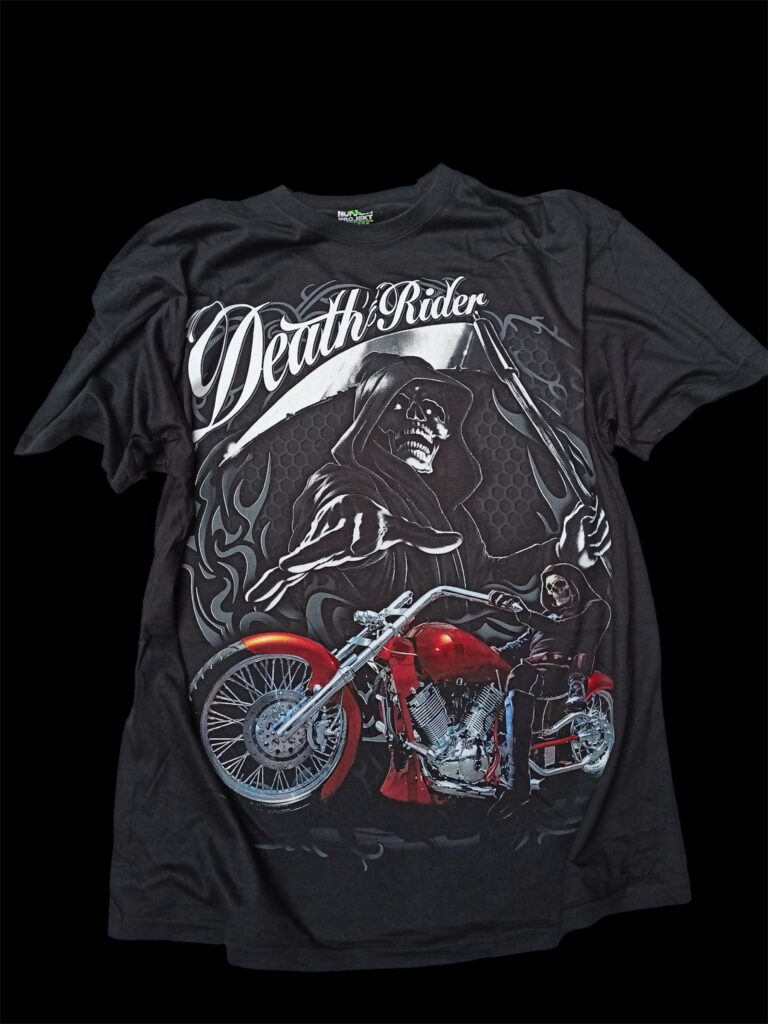 Koszulka męska z nadrukiem Death Rider czarna